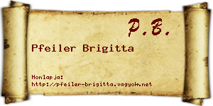Pfeiler Brigitta névjegykártya